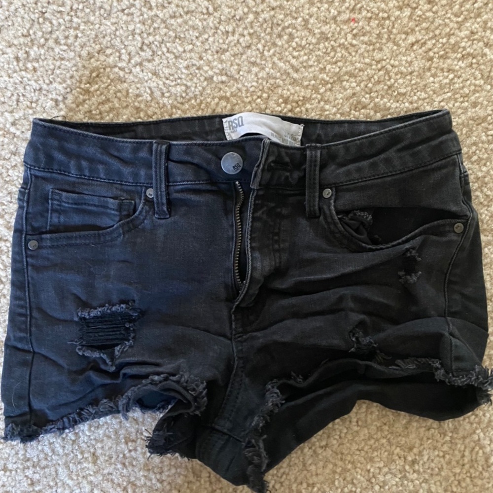 black shorts